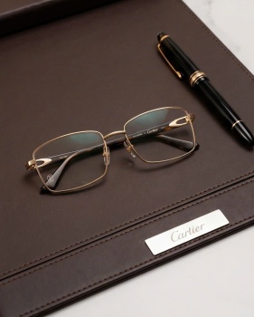Gọng kính Cartier mạ vàng mã CT0200
